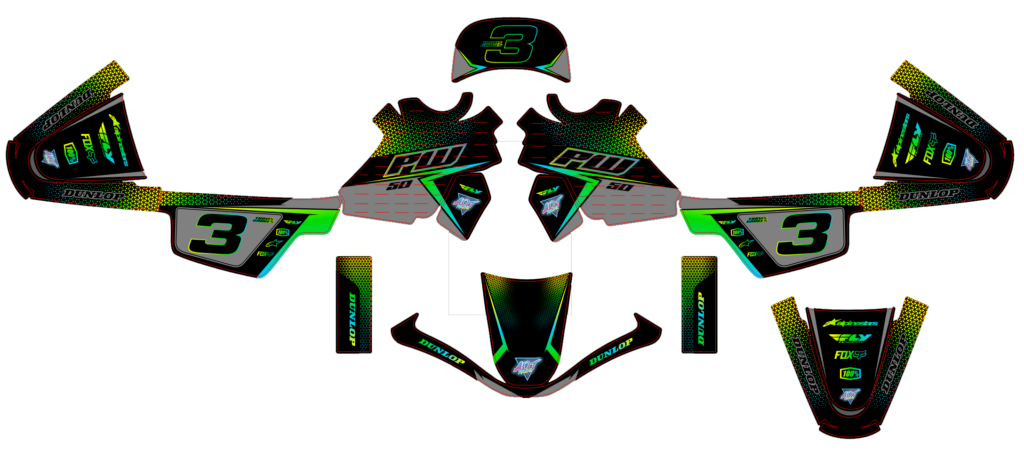 Yamaha custom motocross graphics design YAMAHA25-22