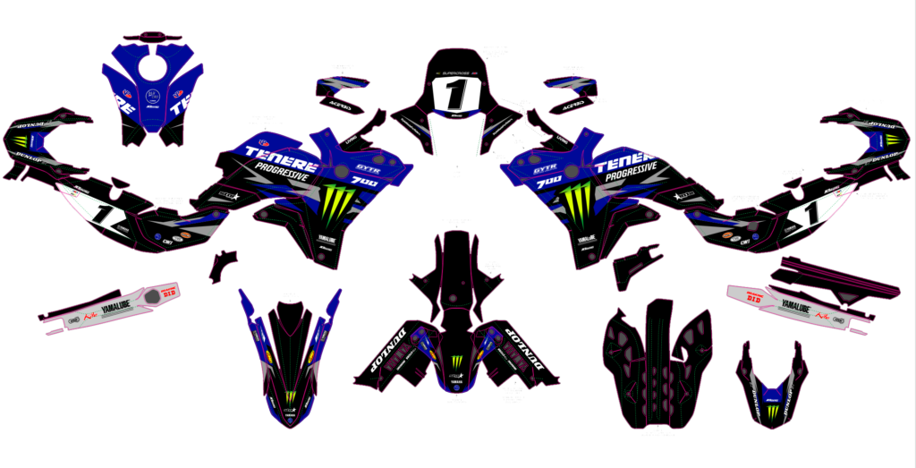 Yamaha custom motocross graphics design YAMAHA25-221