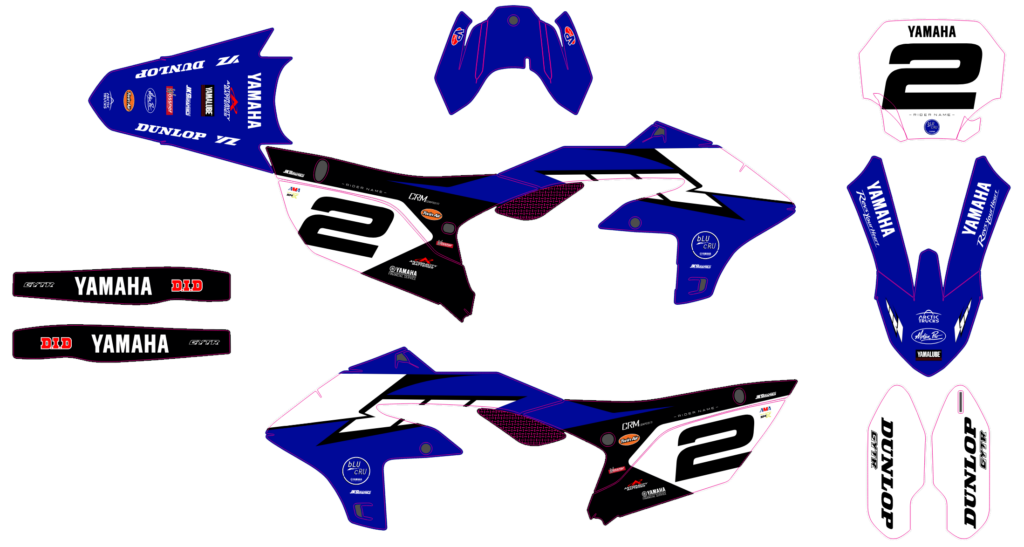 Yamaha custom motocross graphics design YAMAHA25-223