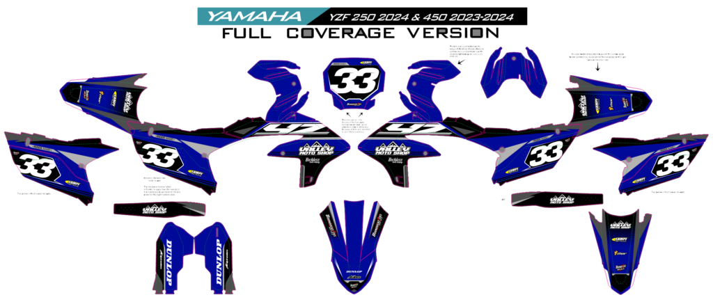 Yamaha custom motocross graphics design YAMAHA25-224