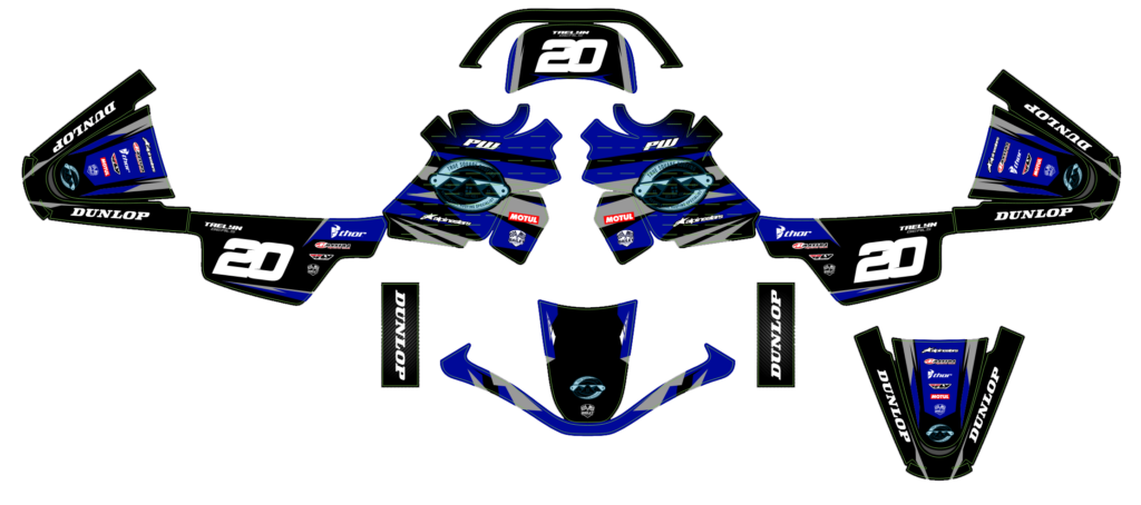 Yamaha custom motocross graphics design YAMAHA25-226