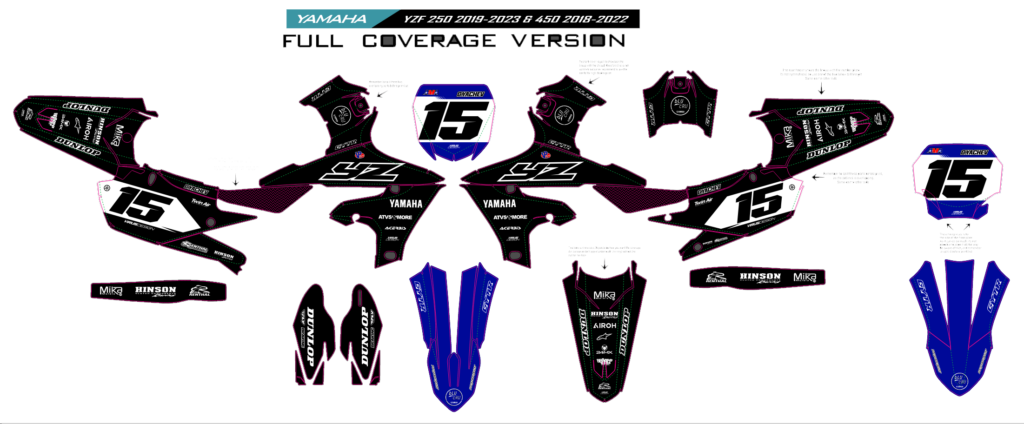 Yamaha custom motocross graphics design YAMAHA25-227