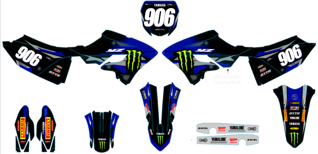Yamaha custom motocross graphics design YAMAHA25-228