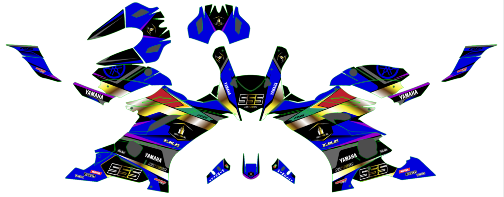 Yamaha custom motocross graphics design YAMAHA25-23