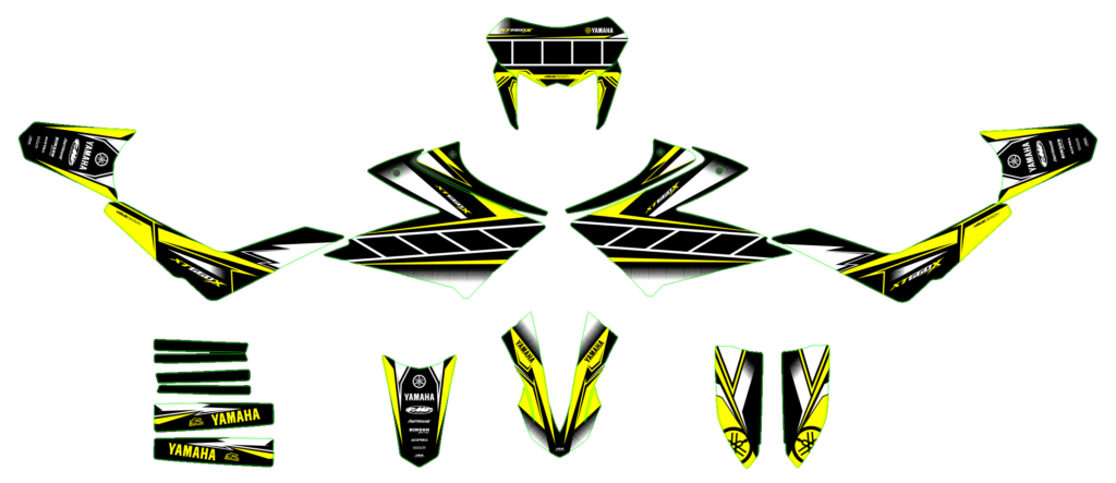 Yamaha custom motocross graphics design YAMAHA25-25