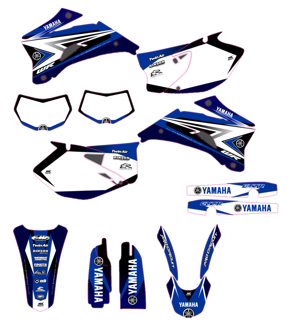 Yamaha custom motocross graphics design YAMAHA25-26