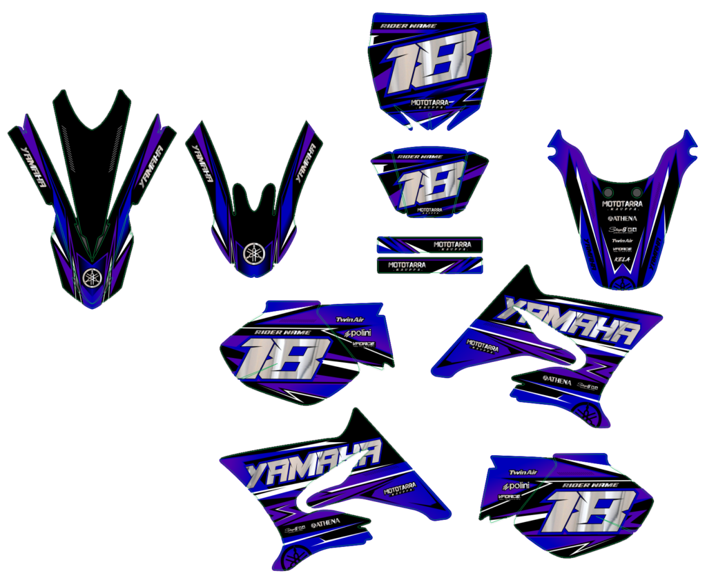 Yamaha custom motocross graphics design YAMAHA25-27