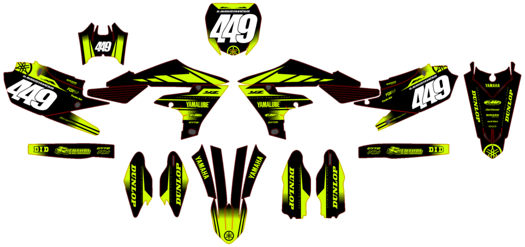 Yamaha custom motocross graphics design YAMAHA25-28