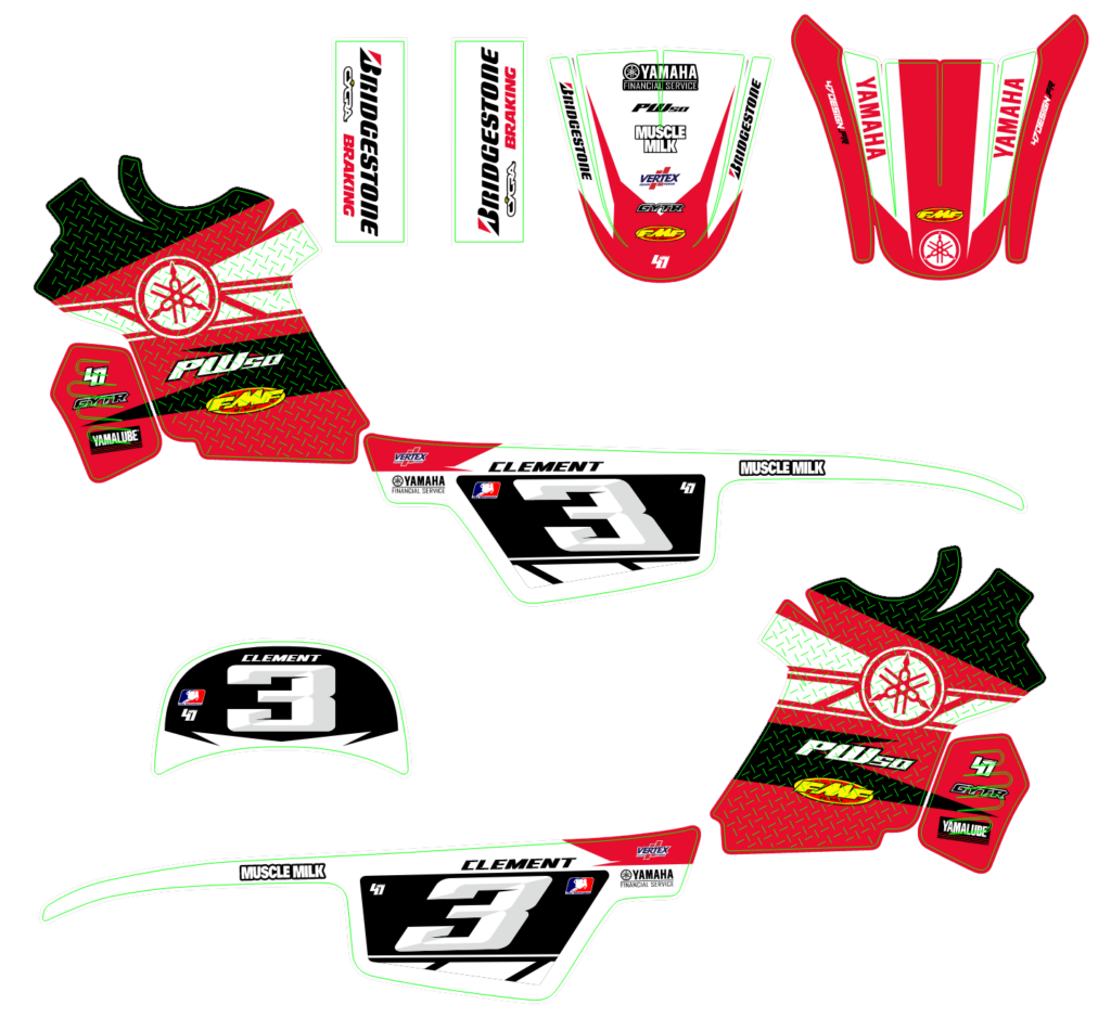 Yamaha custom motocross graphics design YAMAHA25-34