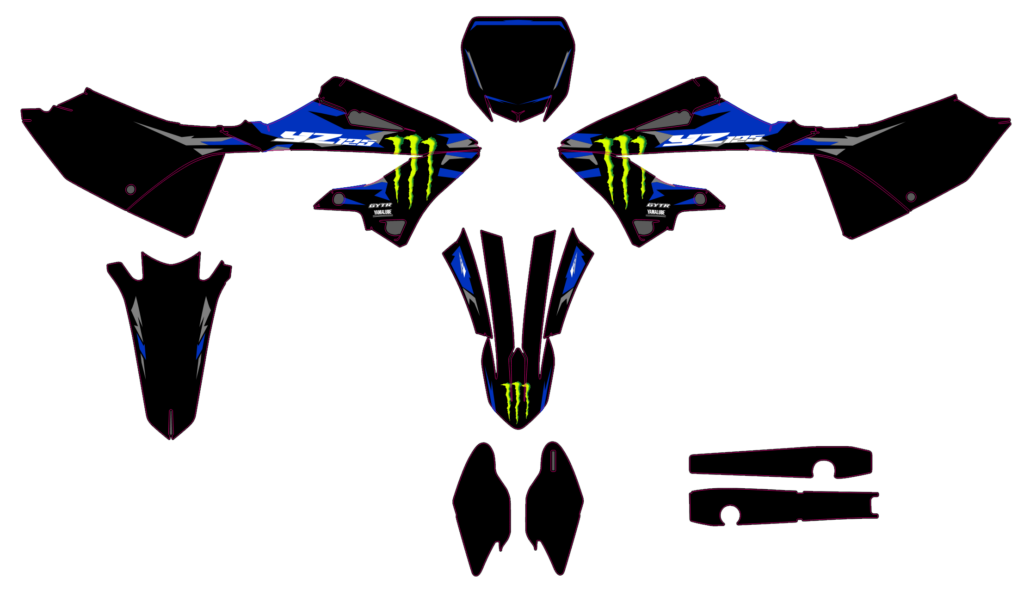 Yamaha custom motocross graphics design YAMAHA25-37