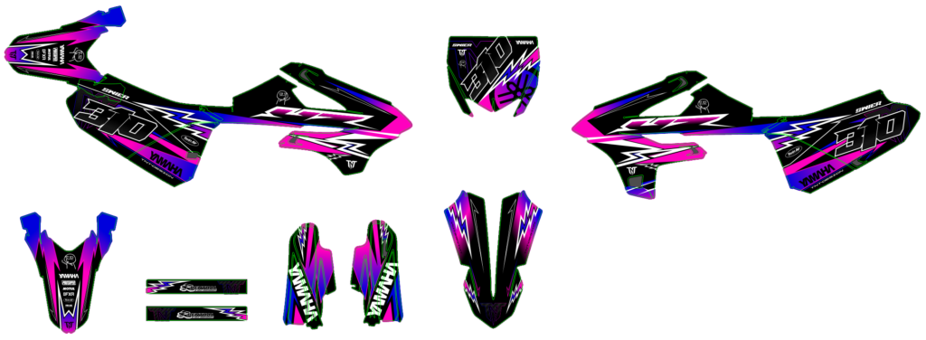 Yamaha custom motocross graphics design YAMAHA25-38