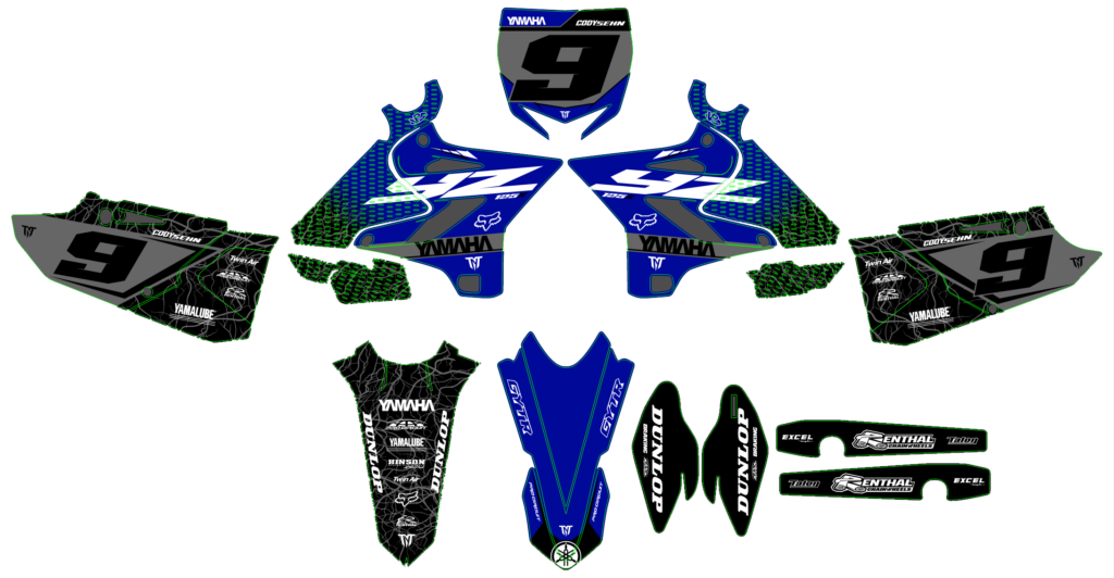 Yamaha custom motocross graphics design YAMAHA25-39