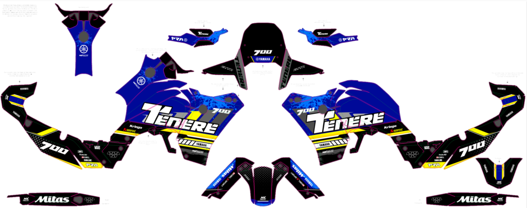 Yamaha custom motocross graphics design YAMAHA25-4