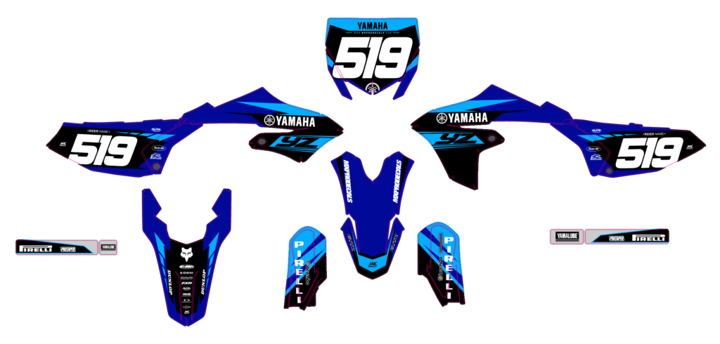 Yamaha custom motocross graphics design YAMAHA25-42