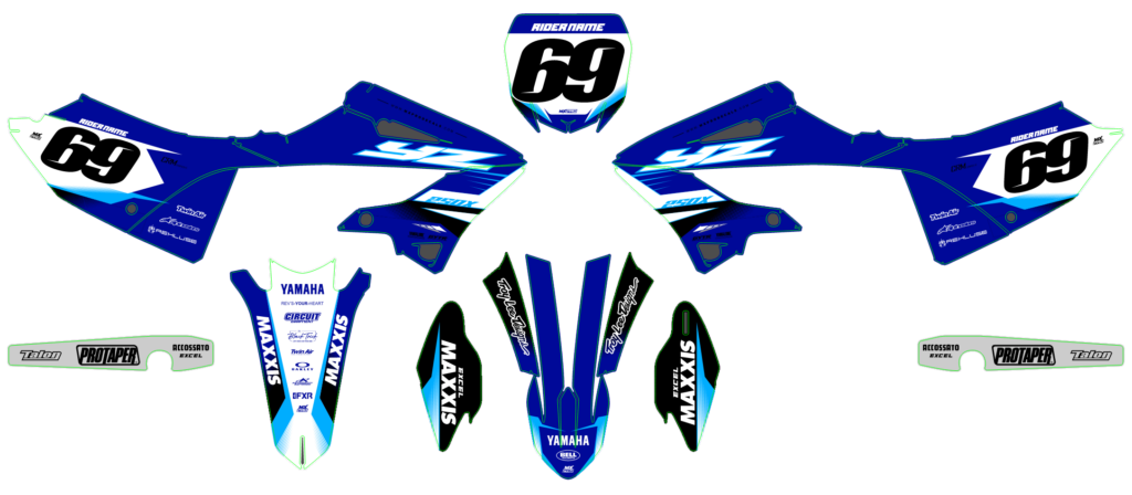 Yamaha custom motocross graphics design YAMAHA25-43