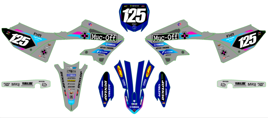 Yamaha custom motocross graphics design YAMAHA25-44