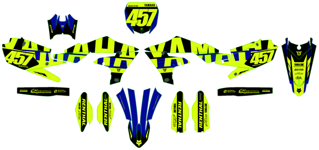 Yamaha custom motocross graphics design YAMAHA25-45