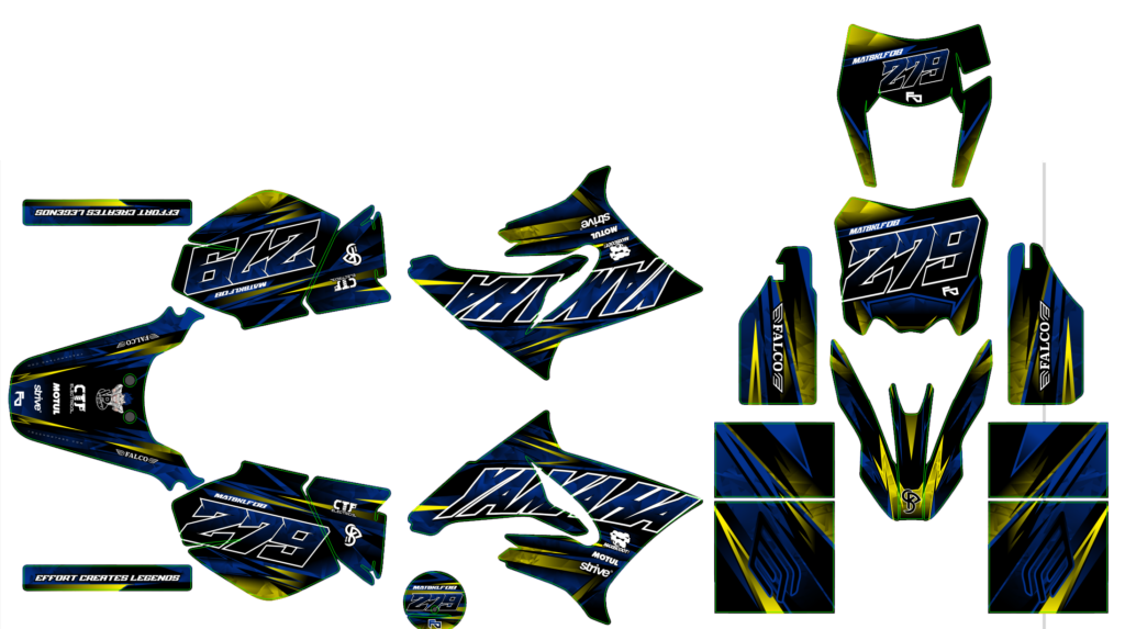 Yamaha custom motocross graphics design YAMAHA25-47