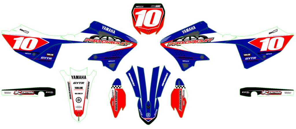 Yamaha custom motocross graphics design YAMAHA25-49