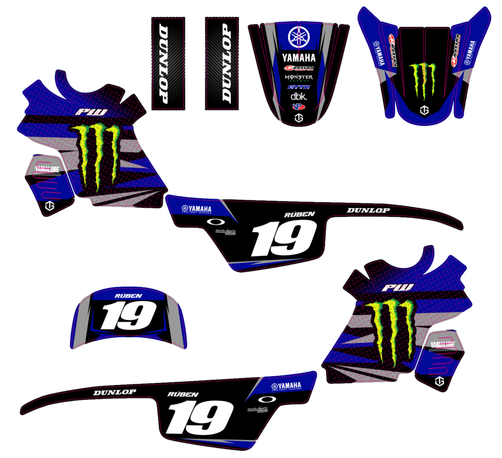Yamaha custom motocross graphics design YAMAHA25-5