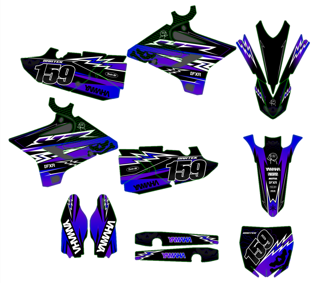 Yamaha custom motocross graphics design YAMAHA25-52