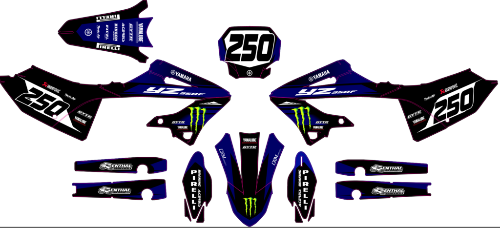 Yamaha custom motocross graphics design YAMAHA25-54