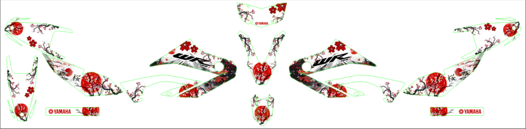 Yamaha custom motocross graphics design YAMAHA25-55
