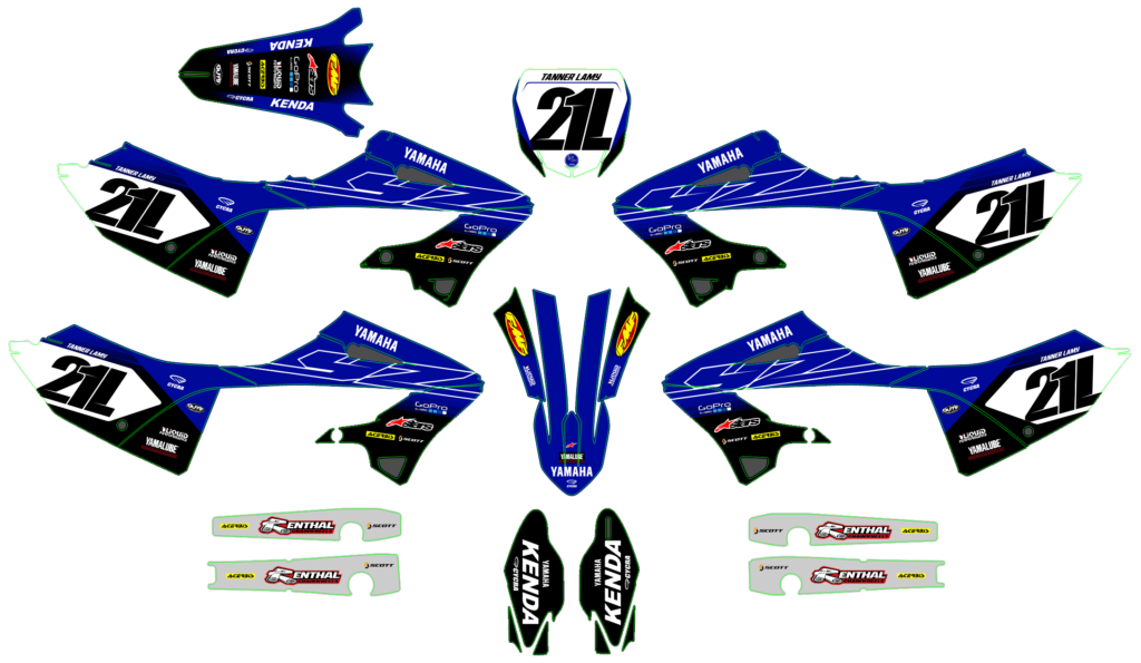 Yamaha custom motocross graphics design YAMAHA25-57