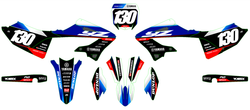 Yamaha custom motocross graphics design YAMAHA25-6