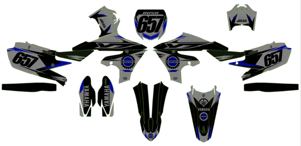 Yamaha custom motocross graphics design YAMAHA25-63