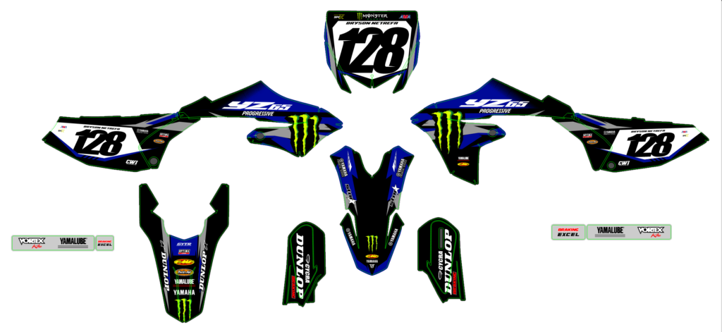 Yamaha custom motocross graphics design YAMAHA25-64