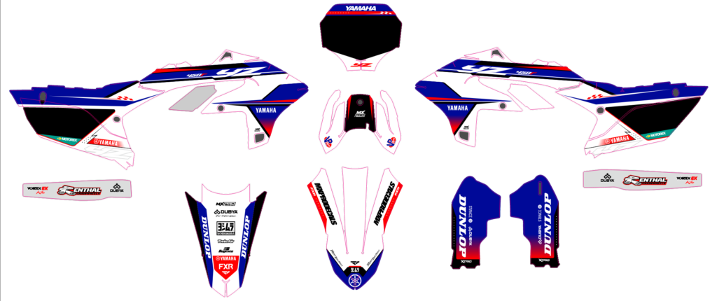 Yamaha custom motocross graphics design YAMAHA25-65