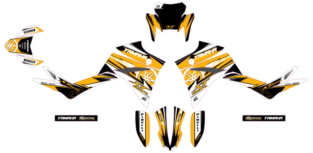 Yamaha custom motocross graphics design YAMAHA25-67