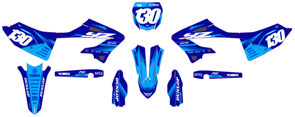 Yamaha custom motocross graphics design YAMAHA25-7