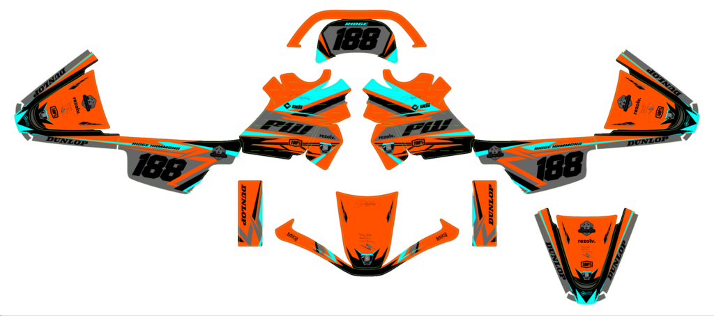 Yamaha custom motocross graphics design YAMAHA25-72