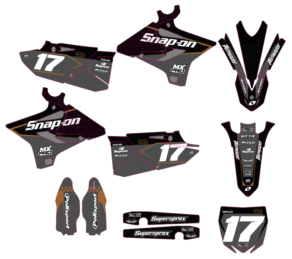 Yamaha custom motocross graphics design YAMAHA25-75