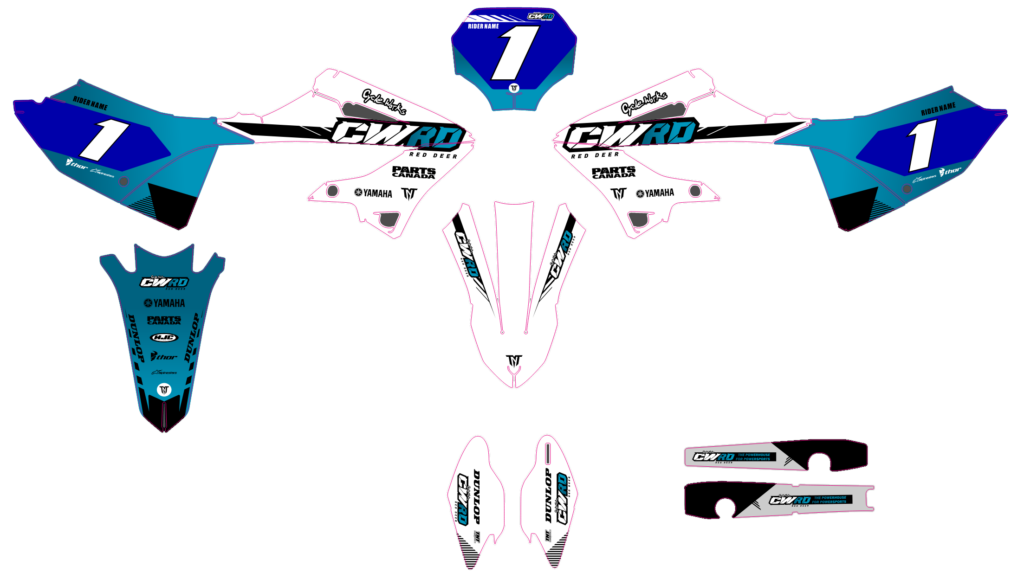 Yamaha custom motocross graphics design YAMAHA25-79