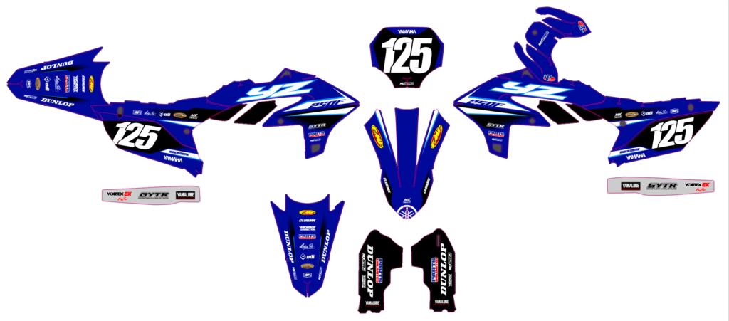 Yamaha custom motocross graphics design YAMAHA25-8