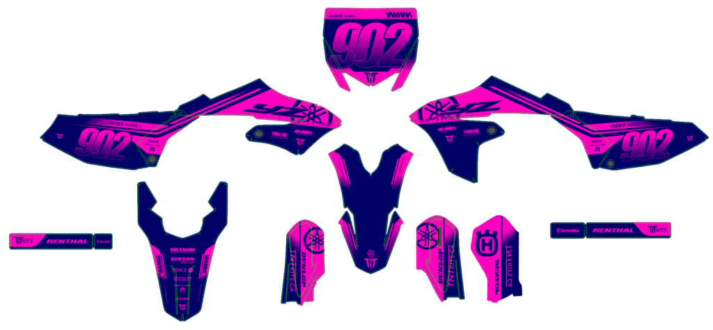Yamaha custom motocross graphics design YAMAHA25-82