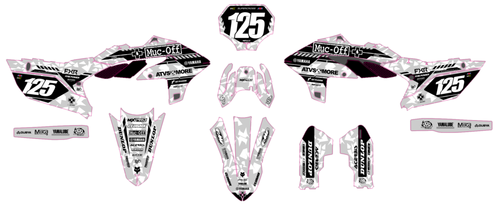 Yamaha custom motocross graphics design YAMAHA25-84