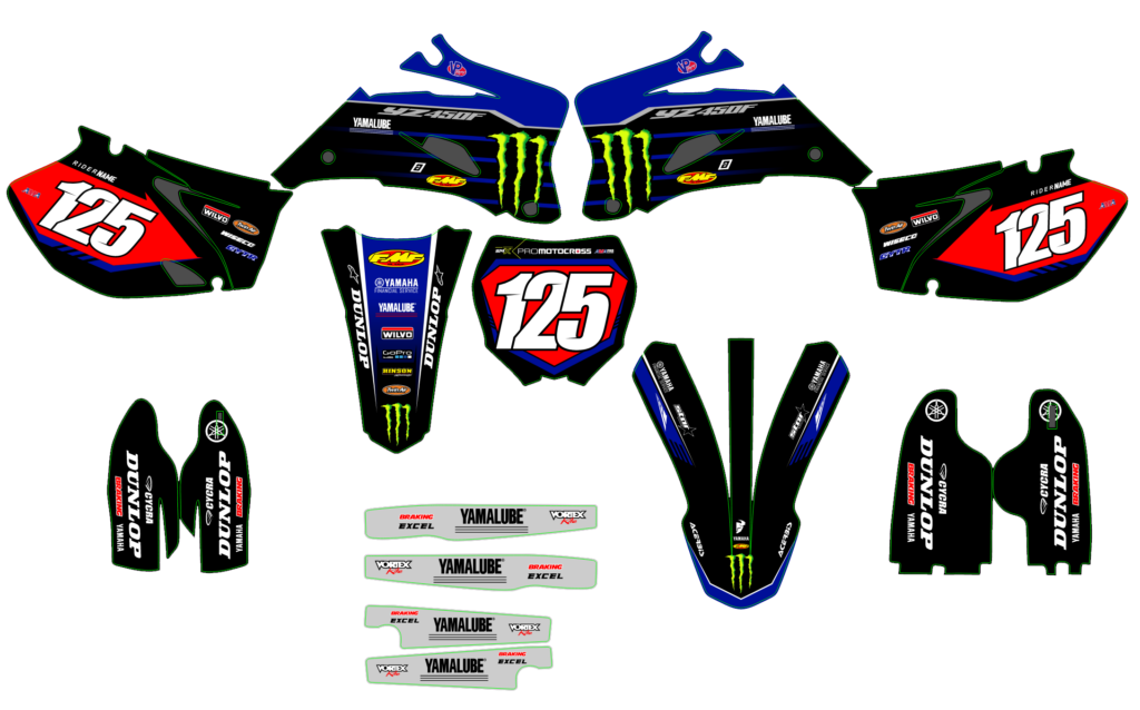 Yamaha custom motocross graphics design YAMAHA25-85