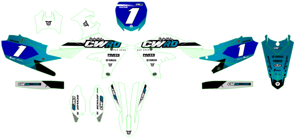 Yamaha custom motocross graphics design YAMAHA25-87