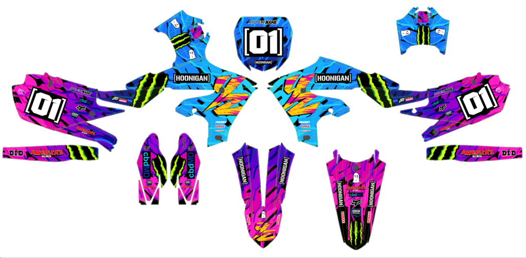 Yamaha custom motocross graphics design YAMAHA25-91