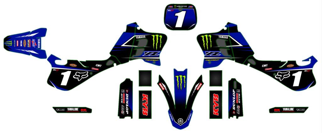 Yamaha custom motocross graphics design YAMAHA25-95
