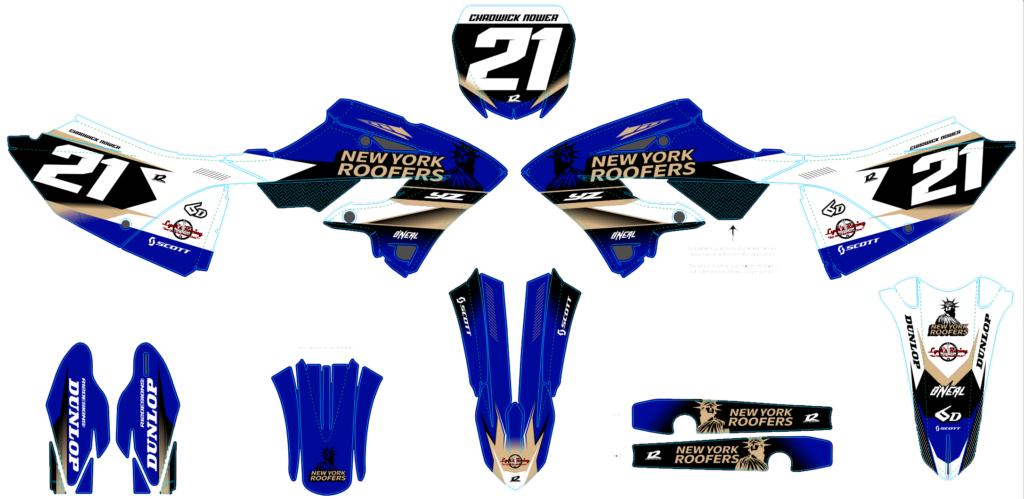 Yamaha custom motocross graphics design YAMAHA25-96