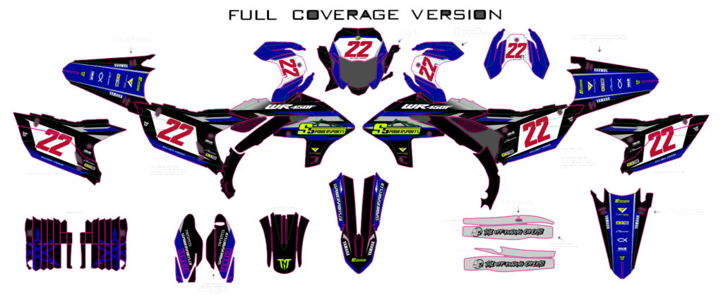 Yamaha custom motocross graphics design YAMAHA25-98