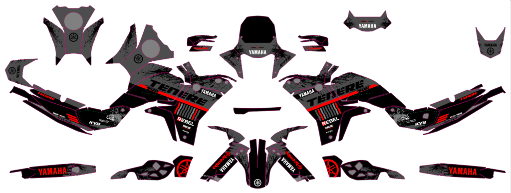 Yamaha custom motocross graphics design YAMAHA25-99