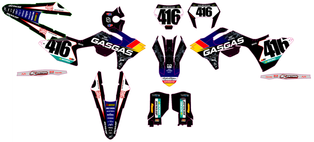GasGas custom motocross graphics design gasgas25-13