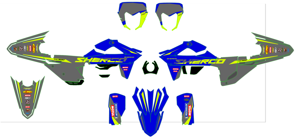 Sherco custom motocross graphics design sherco25-11