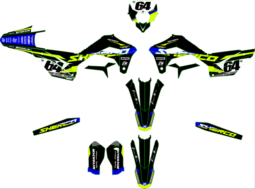 Sherco custom motocross graphics design sherco25-13